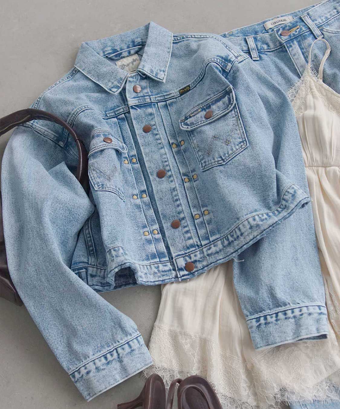 COCO DEAL「《COCO DEAL/Wrangler》カットオフショートGジャン」|デニムジャケット|