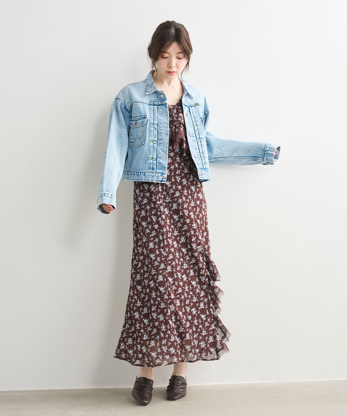 COCO DEAL「《COCO DEAL/Wrangler》カットオフショートGジャン」|デニムジャケット|