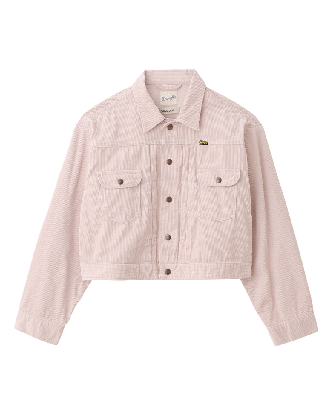 COCO DEAL「《COCO DEAL/Wrangler》カットオフショートGジャン」|デニムジャケット|ピンク