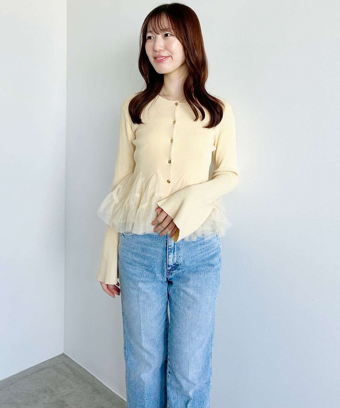 COCO DEAL「《COCO DEAL/Wrangler》スラックスライクデニムパンツ」|デニム|