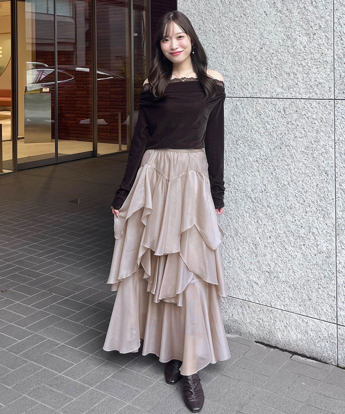 COCO DEAL「ペタルメローオーガンジースカート」|スカート|
