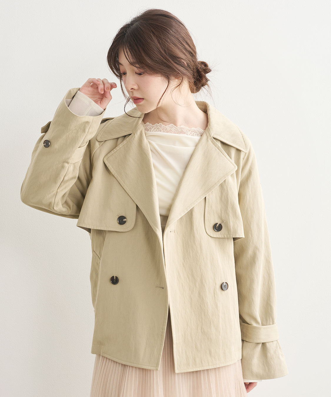 COCO DEAL「ミドルセミオーバートレンチコート」|トレンチコート|