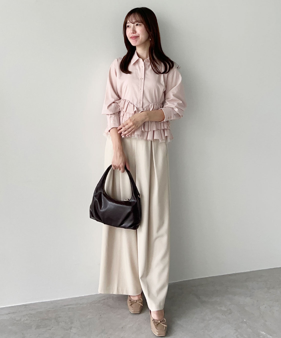 COCO DEAL「クロスタックワイドパンツ」|スラックス|