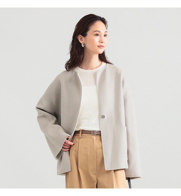 Demi-Luxe BEAMS 「リバー ミドルコート」|ダッフルコート|BEIGE/OFF WHITE