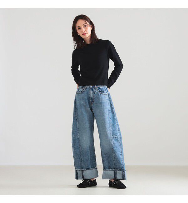 BEAMS SELECTION for WOMEN「B SIDES / RELAXED CUFFED LASSO デニムパンツ JANE WASH」|デニム|