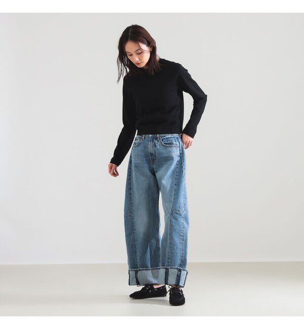 BEAMS SELECTION for WOMEN「B SIDES / RELAXED CUFFED LASSO デニムパンツ JANE WASH」|デニム|
