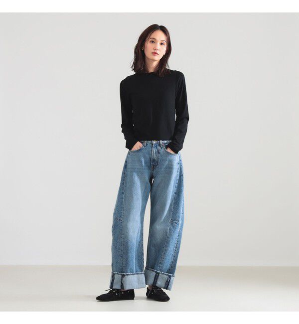 BEAMS SELECTION for WOMEN「B SIDES / RELAXED CUFFED LASSO デニムパンツ JANE WASH」|デニム|