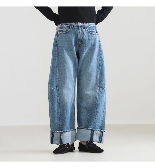 BEAMS SELECTION for WOMEN「B SIDES / RELAXED CUFFED LASSO デニムパンツ JANE WASH」|デニム|