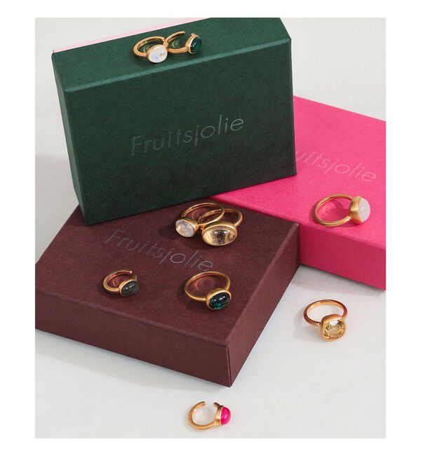 BEAMS SELECTION for WOMEN「Fruitsjolie / パープルピンク カルセドニー イヤーカフ」|その他|