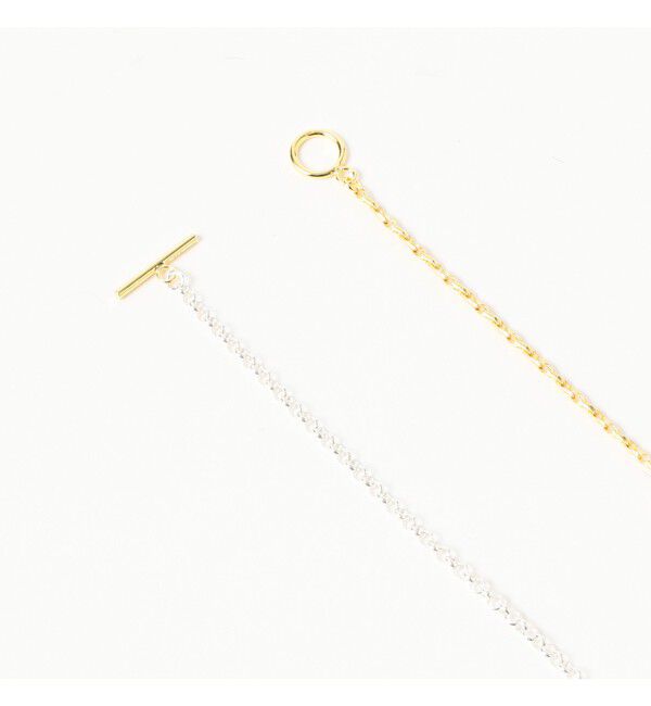 BEAMS SELECTION for WOMEN「ISOLATION / コンビネーション ロングネックレス シルバー&times;ゴールド ILN-0139」|その他|