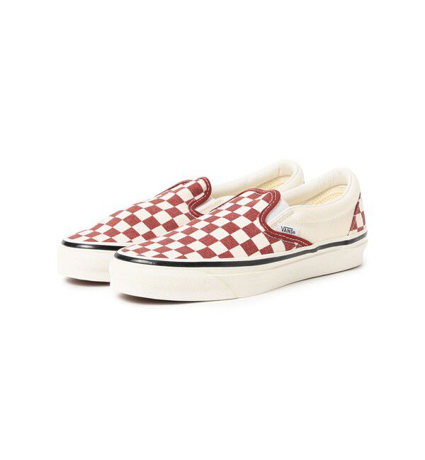 BEAMS SELECTION for WOMEN「VANS / LX クラシック スリッポン 98 CHECKERB」|スニーカー|Poppy_Ember_Red