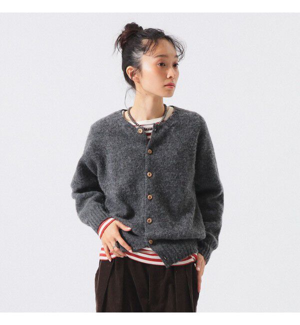 BEAMS SELECTION for WOMEN「【別注】Nor&rsquo;Easterly / シェットランド シャギー カーディガン」|ニット・セーター|BASALT