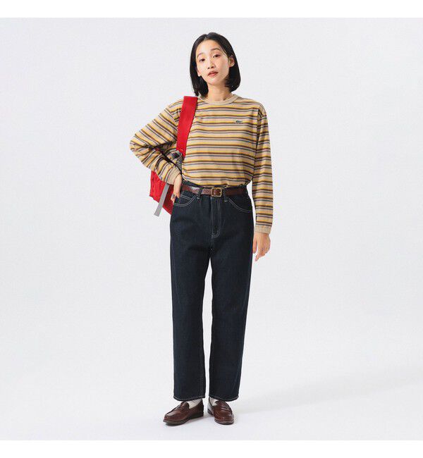 BEAMS SELECTION for WOMEN「【別注】LACOSTE for BEAMS BOY / マルチ ボーダー Tシャツ」|Tシャツ・カットソー|