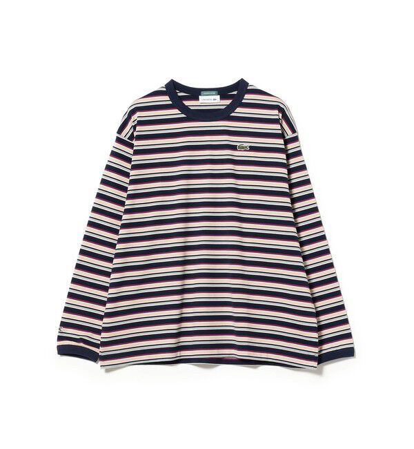 BEAMS SELECTION for WOMEN「【別注】LACOSTE for BEAMS BOY / マルチ ボーダー Tシャツ」|Tシャツ・カットソー|