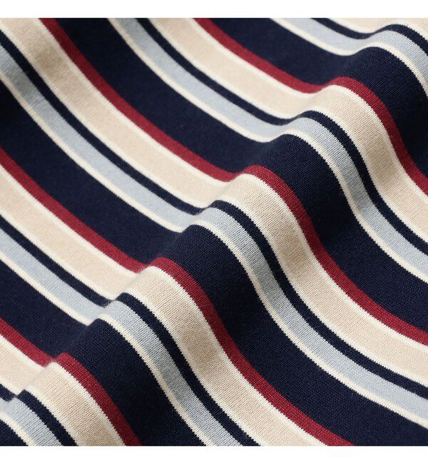 BEAMS SELECTION for WOMEN「【別注】LACOSTE for BEAMS BOY / マルチ ボーダー Tシャツ」|Tシャツ・カットソー|