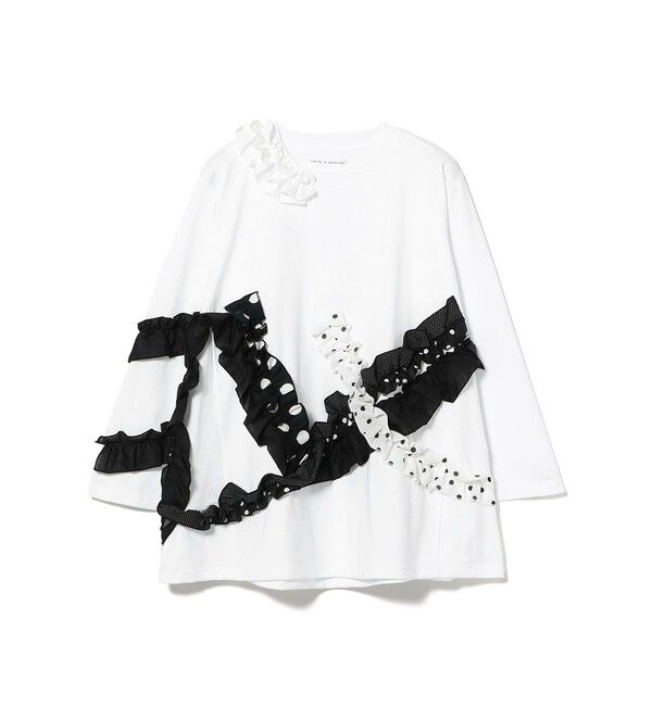 BEAMSBOY「【別注】TORI-TO &times; BEAMS BOY / ウェーブ フリル ロング スリーブ Tシャツ」|Tシャツ・カットソー|