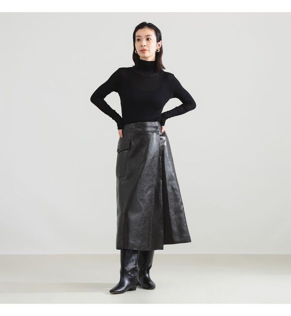 BEAMS SELECTION for WOMEN「ORR / フェイクレザー ラップスカート」|スカート|