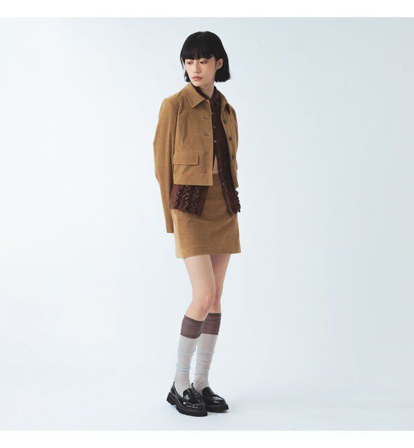 Ray BEAMS 「コーデュロイ ステンカラー ショート ジャケット」|テーラードジャケット|