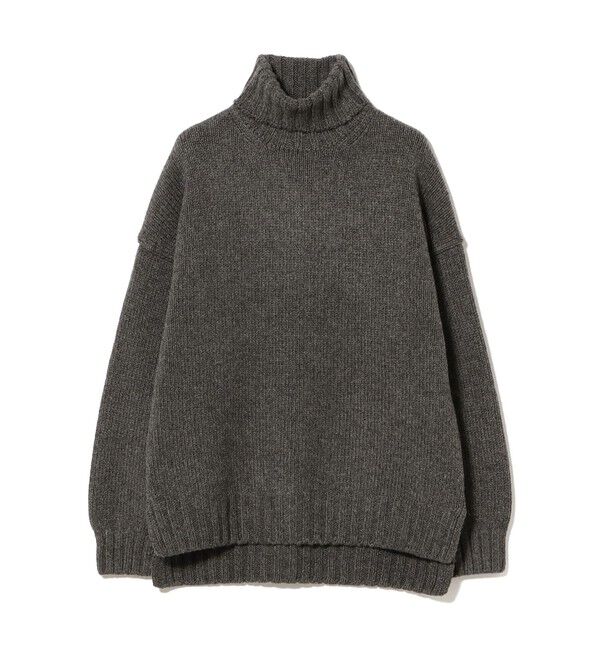 BEAMS SELECTION for WOMEN「SLOANE / 3ゲージ ジーロンラム タートルネック ニット」|ニット・セーター|DARK_GREY