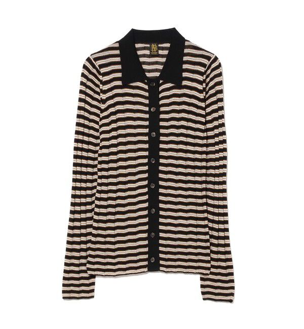 BEAMS SELECTION for WOMEN「【別注】BATONER &times; Demi-Luxe BEAMS / ポロ ボーダー カーディガン」|カーディガン|