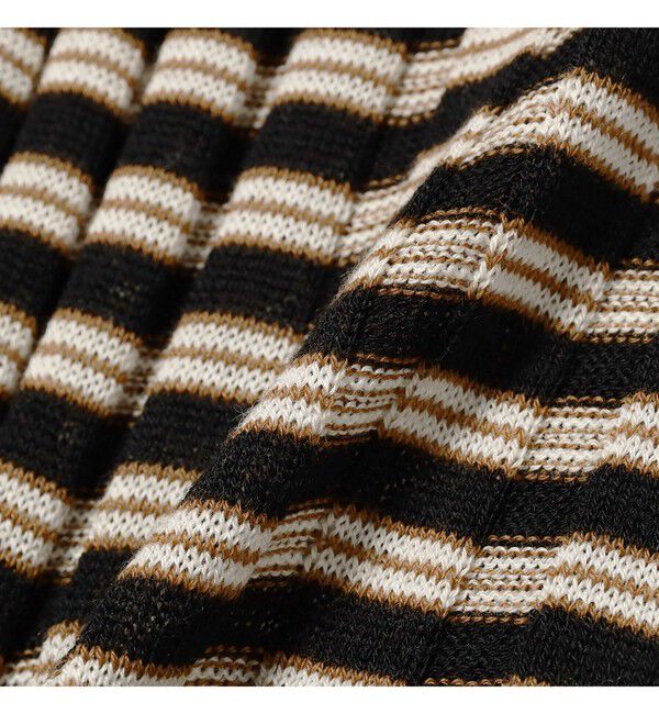 BEAMS SELECTION for WOMEN「【別注】BATONER &times; Demi-Luxe BEAMS / ポロ ボーダー カーディガン」|カーディガン|