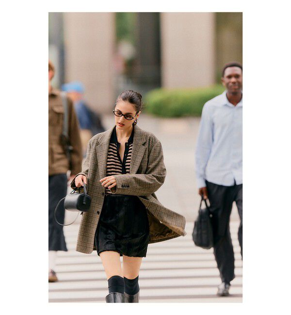BEAMS SELECTION for WOMEN「【別注】BATONER &times; Demi-Luxe BEAMS / ポロ ボーダー カーディガン」|カーディガン|