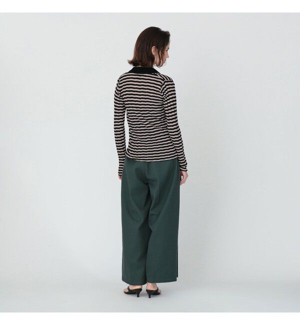 BEAMS SELECTION for WOMEN「【別注】BATONER &times; Demi-Luxe BEAMS / ポロ ボーダー カーディガン」|カーディガン|
