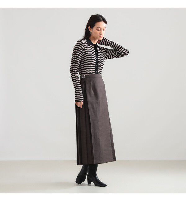 BEAMS SELECTION for WOMEN「【別注】BATONER &times; Demi-Luxe BEAMS / ポロ ボーダー カーディガン」|カーディガン|