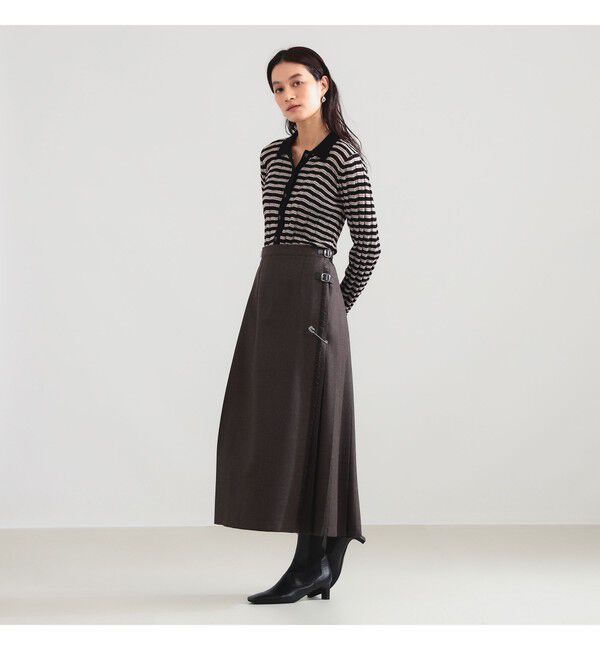 BEAMS SELECTION for WOMEN「【別注】BATONER &times; Demi-Luxe BEAMS / ポロ ボーダー カーディガン」|カーディガン|