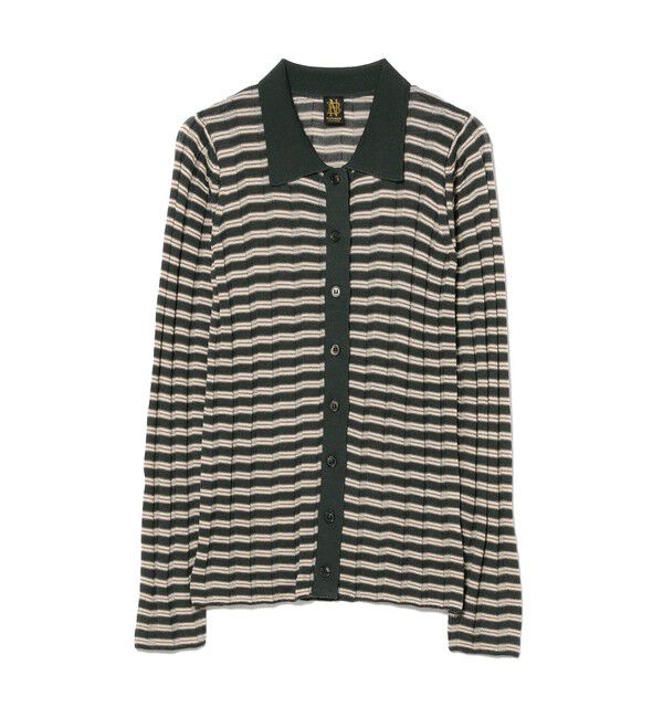 BEAMS SELECTION for WOMEN「【別注】BATONER &times; Demi-Luxe BEAMS / ポロ ボーダー カーディガン」|カーディガン|