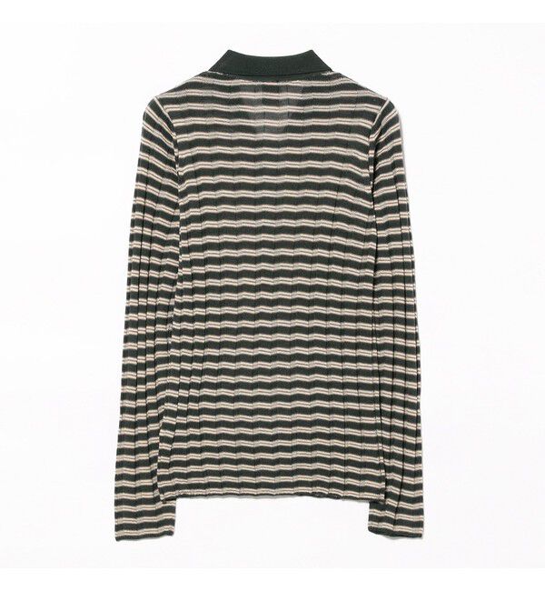 BEAMS SELECTION for WOMEN「【別注】BATONER &times; Demi-Luxe BEAMS / ポロ ボーダー カーディガン」|カーディガン|