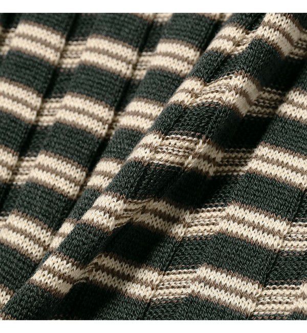 BEAMS SELECTION for WOMEN「【別注】BATONER &times; Demi-Luxe BEAMS / ポロ ボーダー カーディガン」|カーディガン|