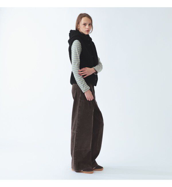 BEAMS SELECTION for WOMEN「【別注】Gymphlex / ボア ボタン ベスト」|ベスト・ジレ|