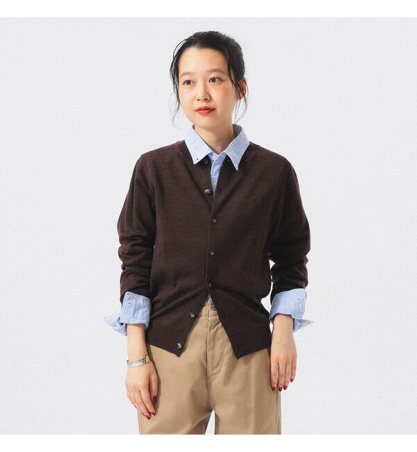 BEAMSBOY「12ゲージ BB エンブロイダリー カーディガン 26FW」|ニット・セーター|BROWN