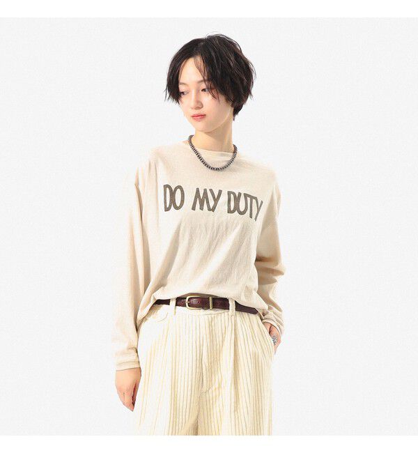 BEAMS SELECTION for WOMEN「【別注】WAREHOUSE & CO. / プリント ロングスリーブ Tシャツ」|Tシャツ・カットソー|BEIGE