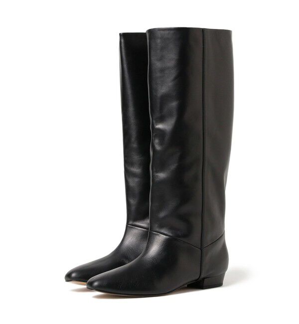 Demi-Luxe BEAMS 「ワイド ロングブーツ」|パンプス|BLACK