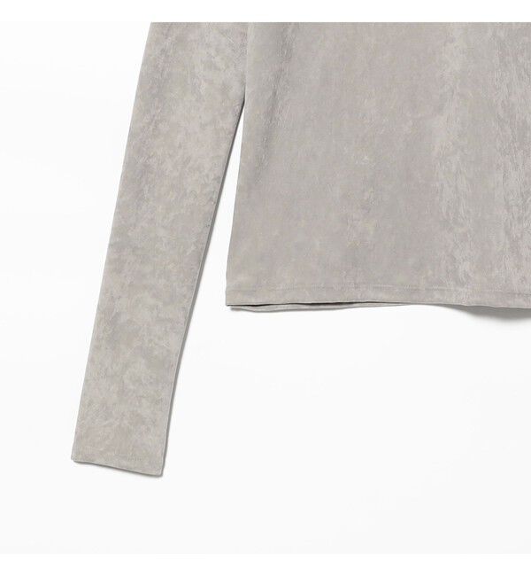 Demi-Luxe BEAMS 「トリアセテート クルーネック ベロア Tシャツ」|Tシャツ・カットソー|