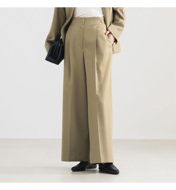 Demi-Luxe BEAMS 「プレシャス ハイウエスト パンツ」|チノ|KHAKI_BEIGE