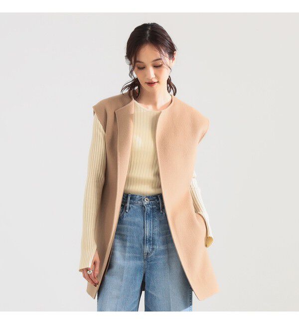 Demi-Luxe BEAMS 「ウールカシミヤ リバー ジレ」|ベスト・ジレ|CAMEL
