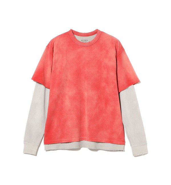 BEAMS「レイヤード フェード ロングスリーブ Tシャツ」|Tシャツ・カットソー|