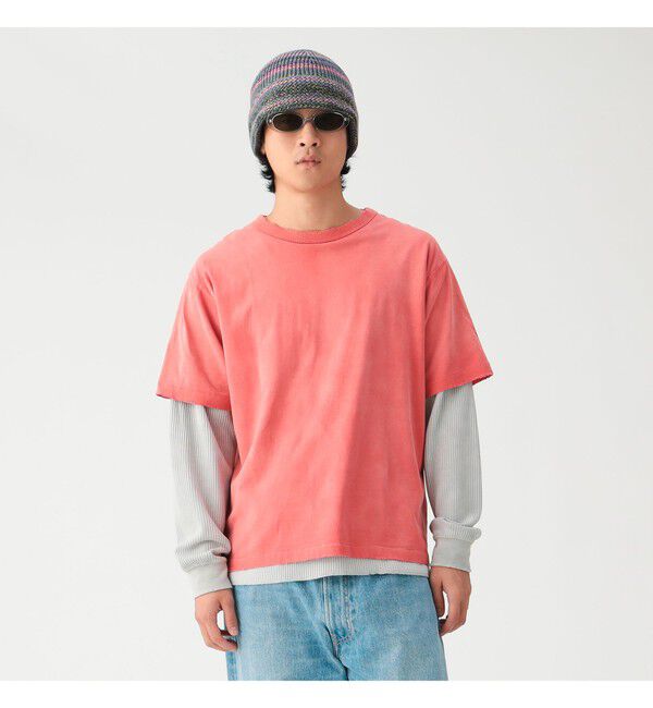 BEAMS「レイヤード フェード ロングスリーブ Tシャツ」|Tシャツ・カットソー|