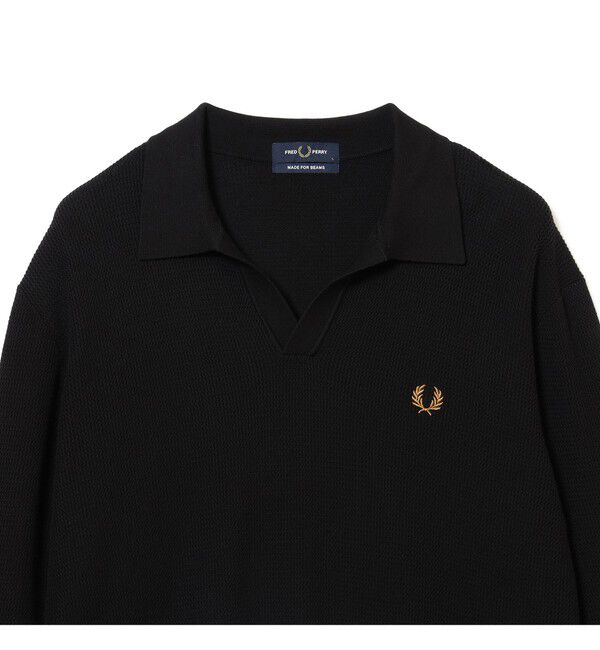 BEAMS「BEAMS｜【別注】FRED PERRY / Skipper Knit Long Sleeve Polo Shirt」|Tシャツ・カットソー|