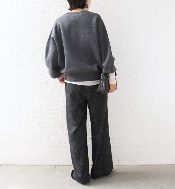 SHIPS for women「《一部予約》【WEB限定】〈手洗い可能〉サガラ 刺繍 / ファンシー レース ロゴ プルオーバー」|ニット・セーター|
