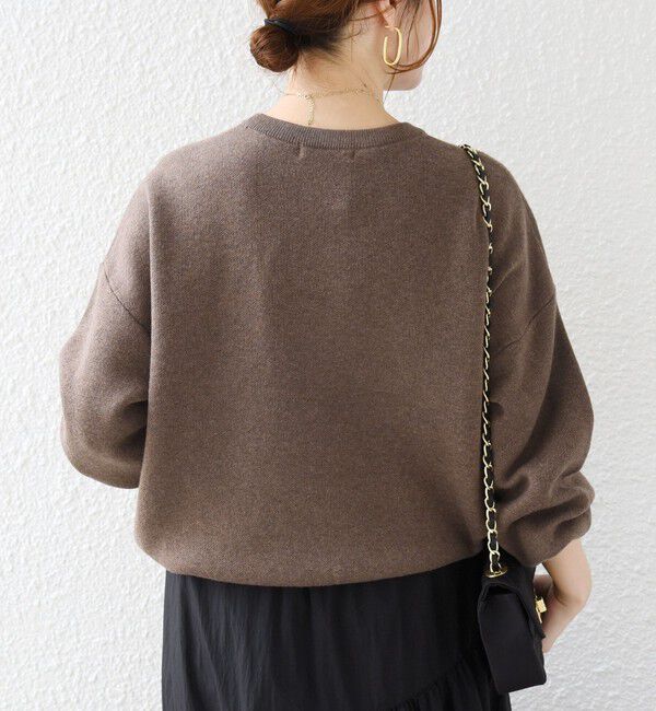 SHIPS for women「《一部予約》【WEB限定】〈手洗い可能〉サガラ 刺繍 / ファンシー レース ロゴ プルオーバー」|ニット・セーター|