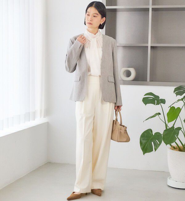 SHIPS for women「《一部予約》【実力派ベーシック】〈手洗い可能〉メルティ ウォーム タック ワイド パンツ」|その他|