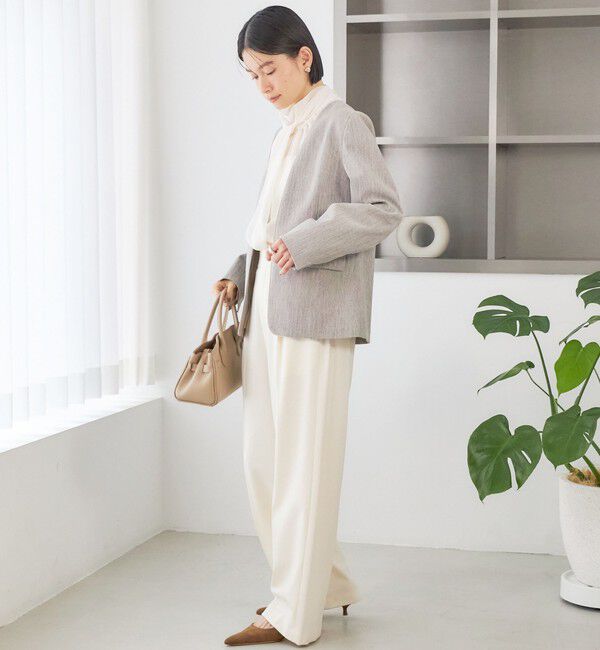 SHIPS for women「《一部予約》【実力派ベーシック】〈手洗い可能〉メルティ ウォーム タック ワイド パンツ」|その他|