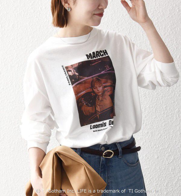 SHIPS any「GOOD ROCK SPEED:〈洗濯機可能〉LIFE PC フォト プリント シアー ロンTEE」|Tシャツ・カットソー|