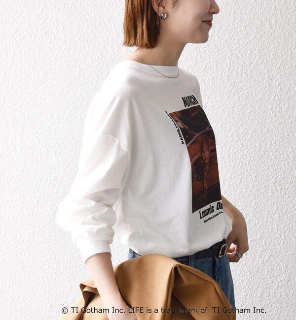 SHIPS any「GOOD ROCK SPEED:〈洗濯機可能〉LIFE PC フォト プリント シアー ロンTEE」|Tシャツ・カットソー|