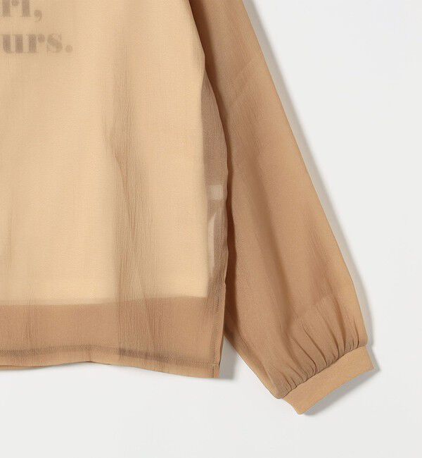 SHIPS any「〈手洗い可能〉シアー ワイド トップス  &times; フレンチ ロゴ TEE」|シャツ・ブラウス|