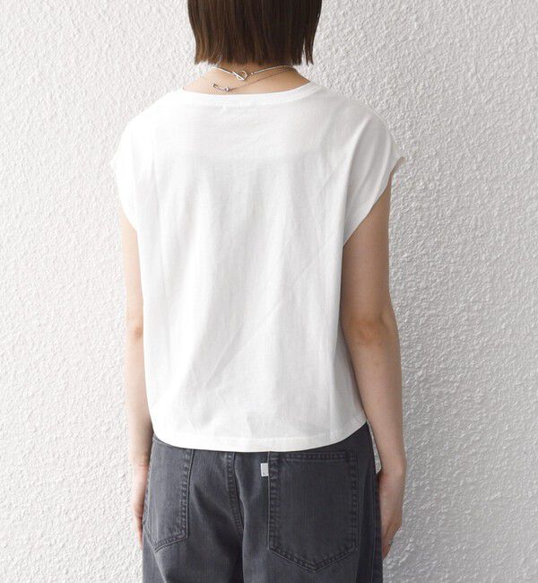SHIPS any「〈手洗い可能〉シアー ワイド トップス  &times; フレンチ ロゴ TEE」|シャツ・ブラウス|